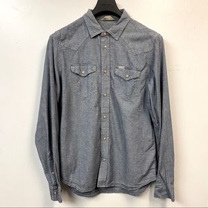 Diesel Denim Pearl snap shirt size XL